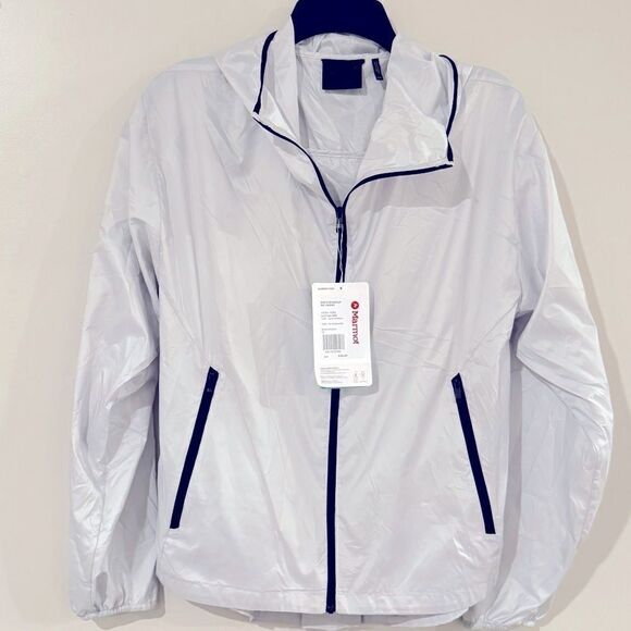MARMOT Women Gray Zippered Pocketed
Lightweight jacket Logo Graphic Wind Breaker - Picture 11 of 11